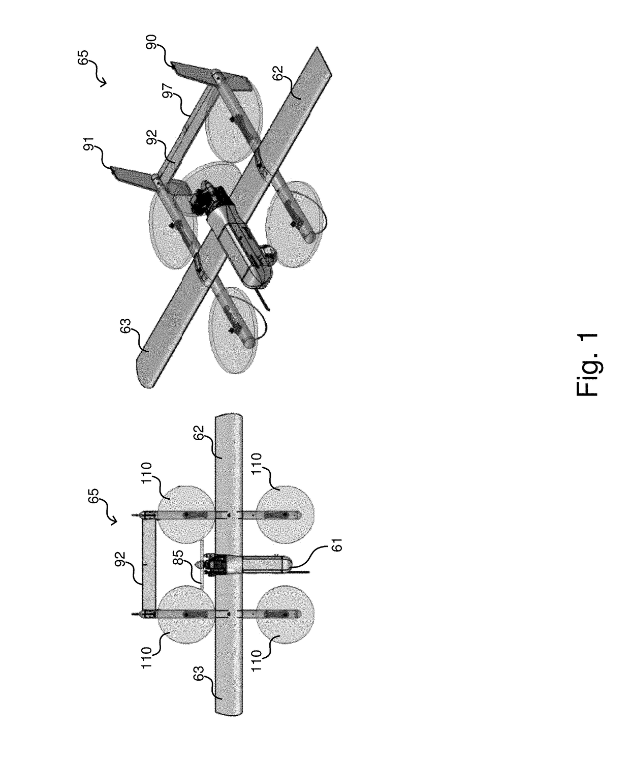 Combined pitch and forward thrust control for unmanned aircraft systems