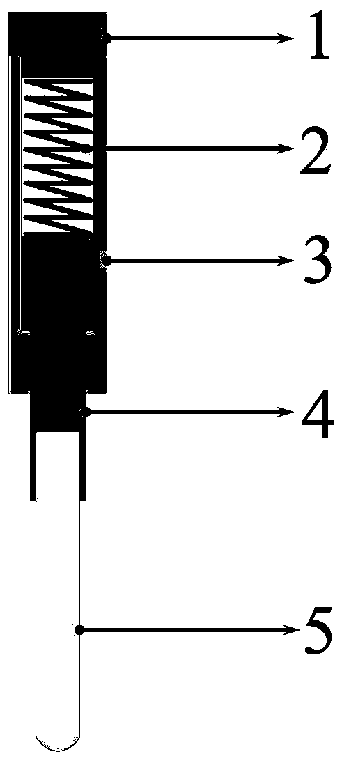 Electric spark automatic deposition device and method using floating telescopic electrode