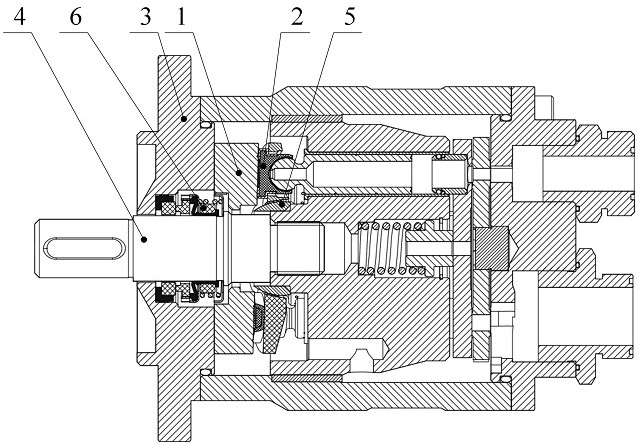 Water-pressure axial plunger pump piston shoe pair with lotus leaf-like texture surface