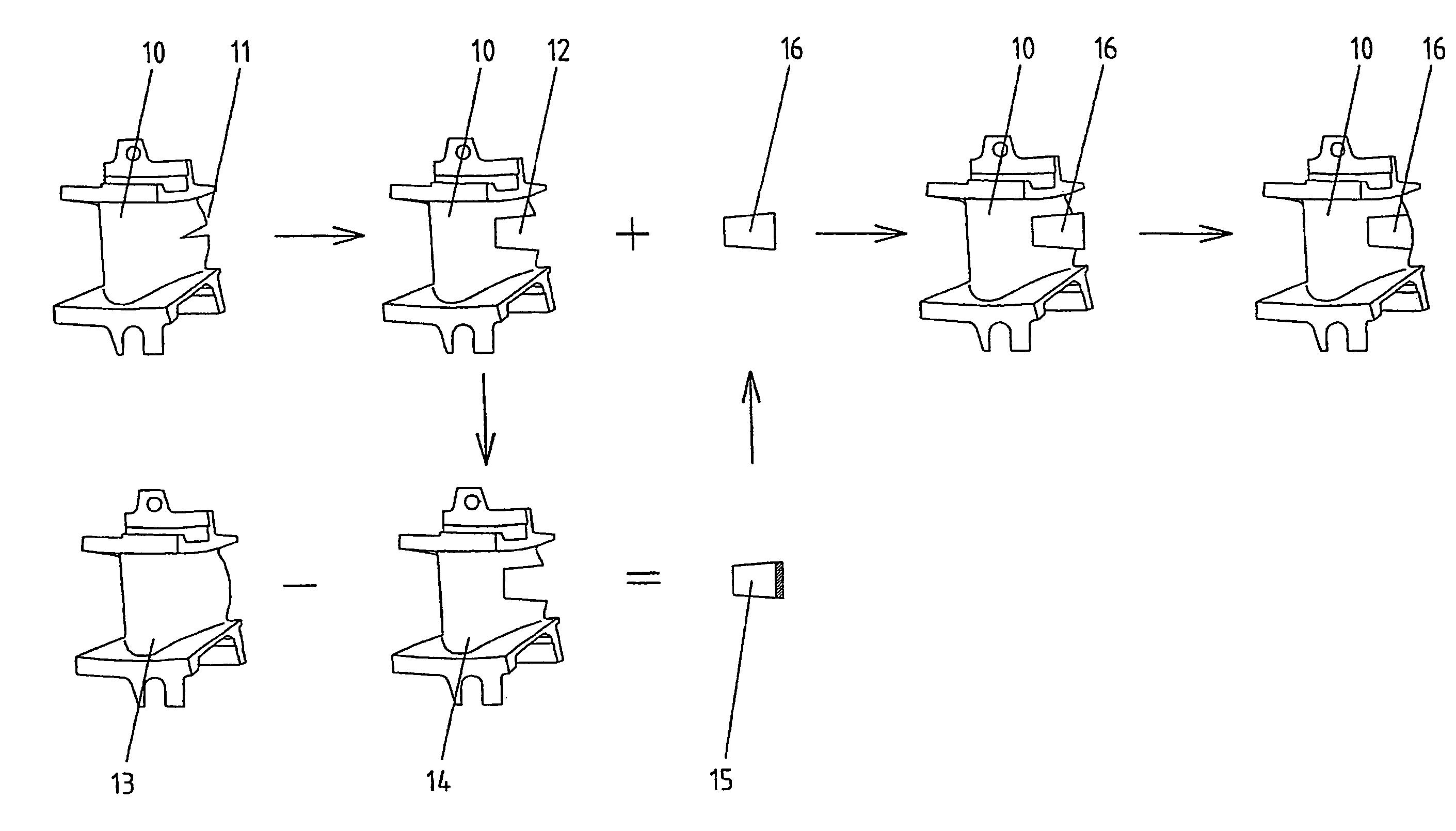 Method for repairing and/or modifying component parts of a gas turbine