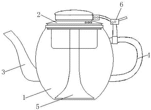 Flip type tea boiling pot