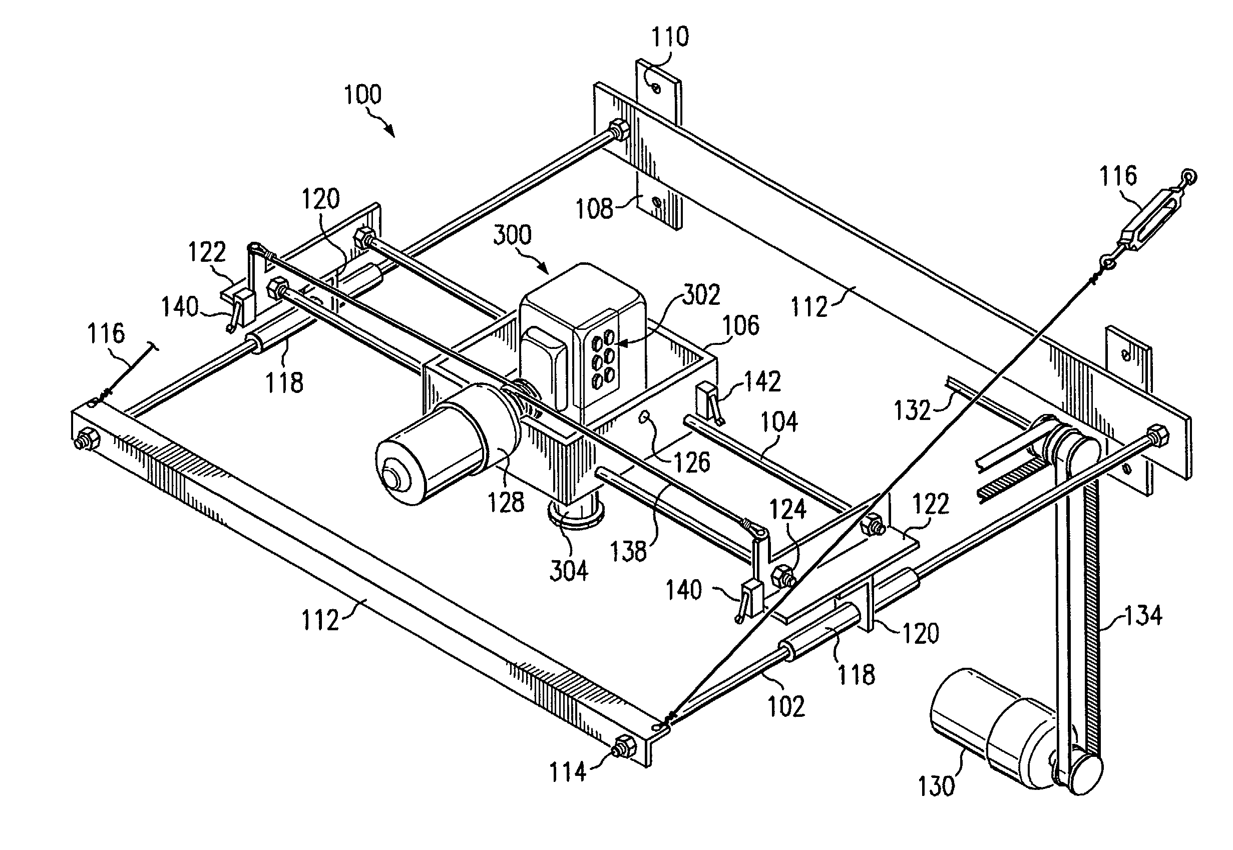 X-Y video camera support and positioning system