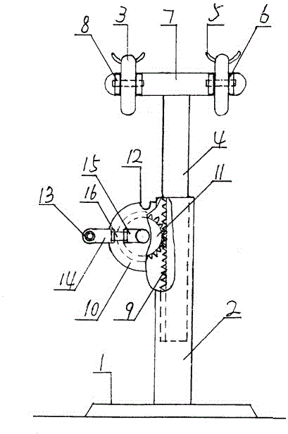 Rack type human neck and shoulder massage device