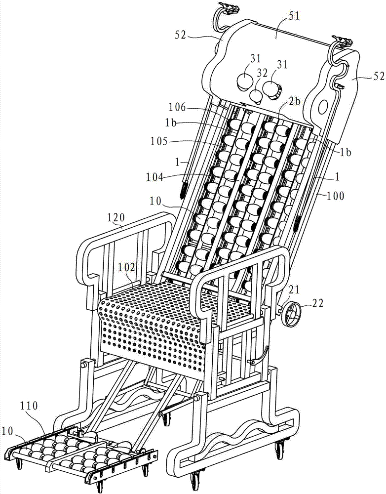 Bath massaging chair