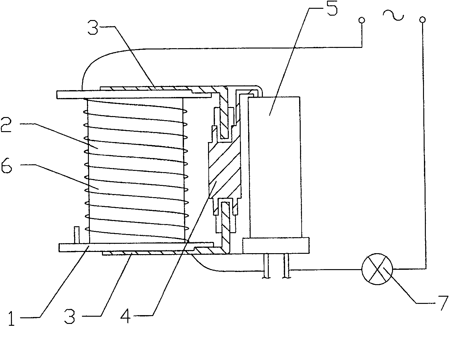 A magnetic self-perpetuating relay for the over current protection