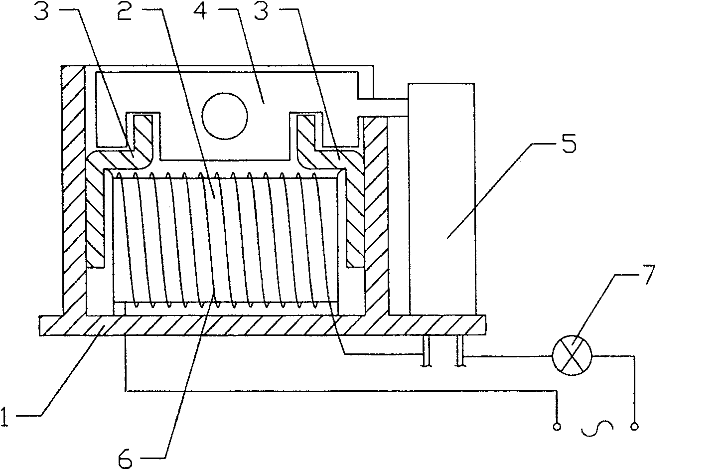 A magnetic self-perpetuating relay for the over current protection