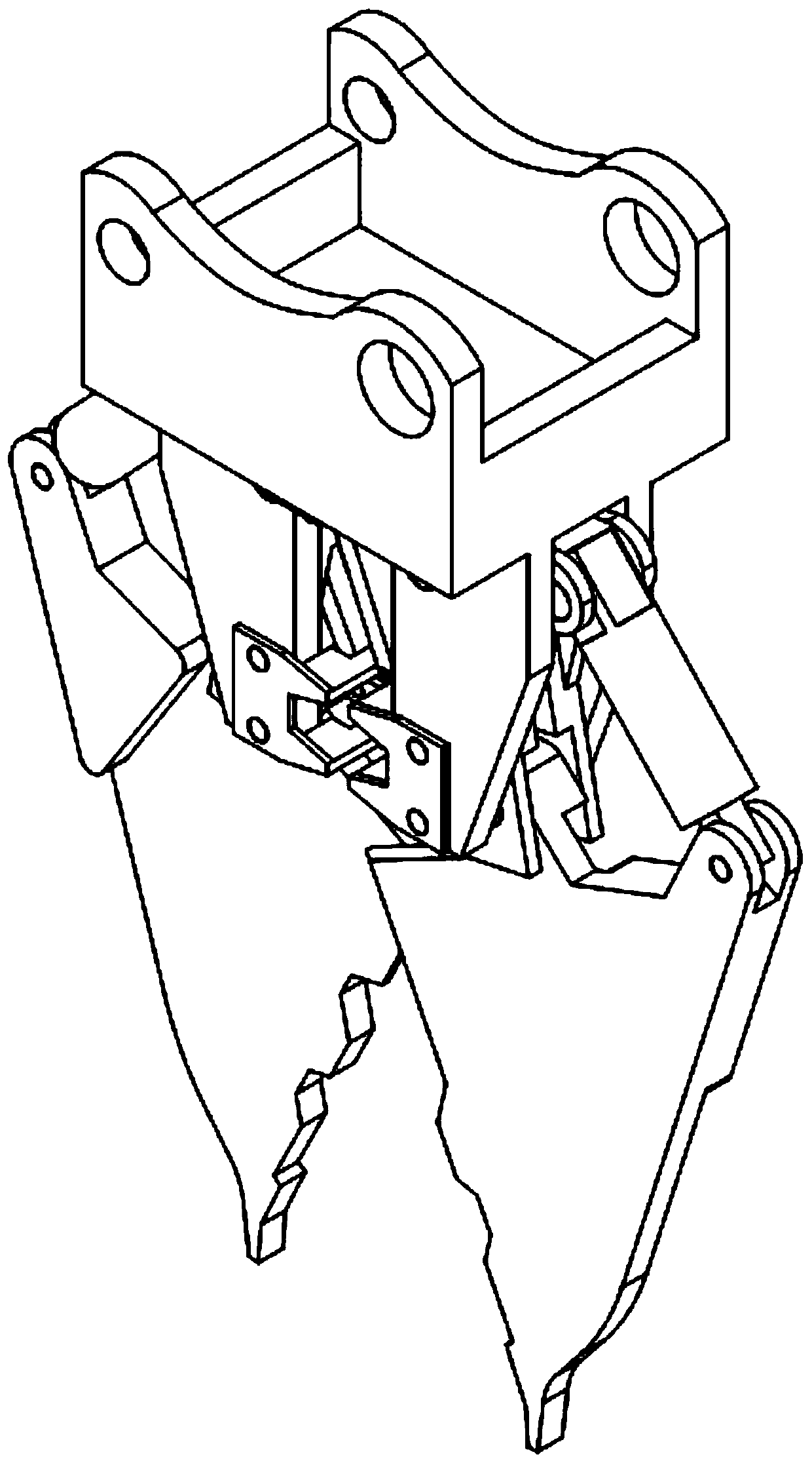 Integrated multifunctional pincers shearing and expansion engineering tool using double-sliding-block deformation mechanism