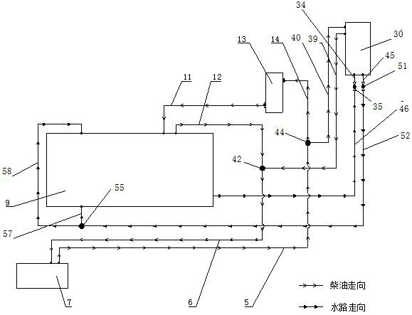 Cold starting system and cold starting method for mining dump vehicle