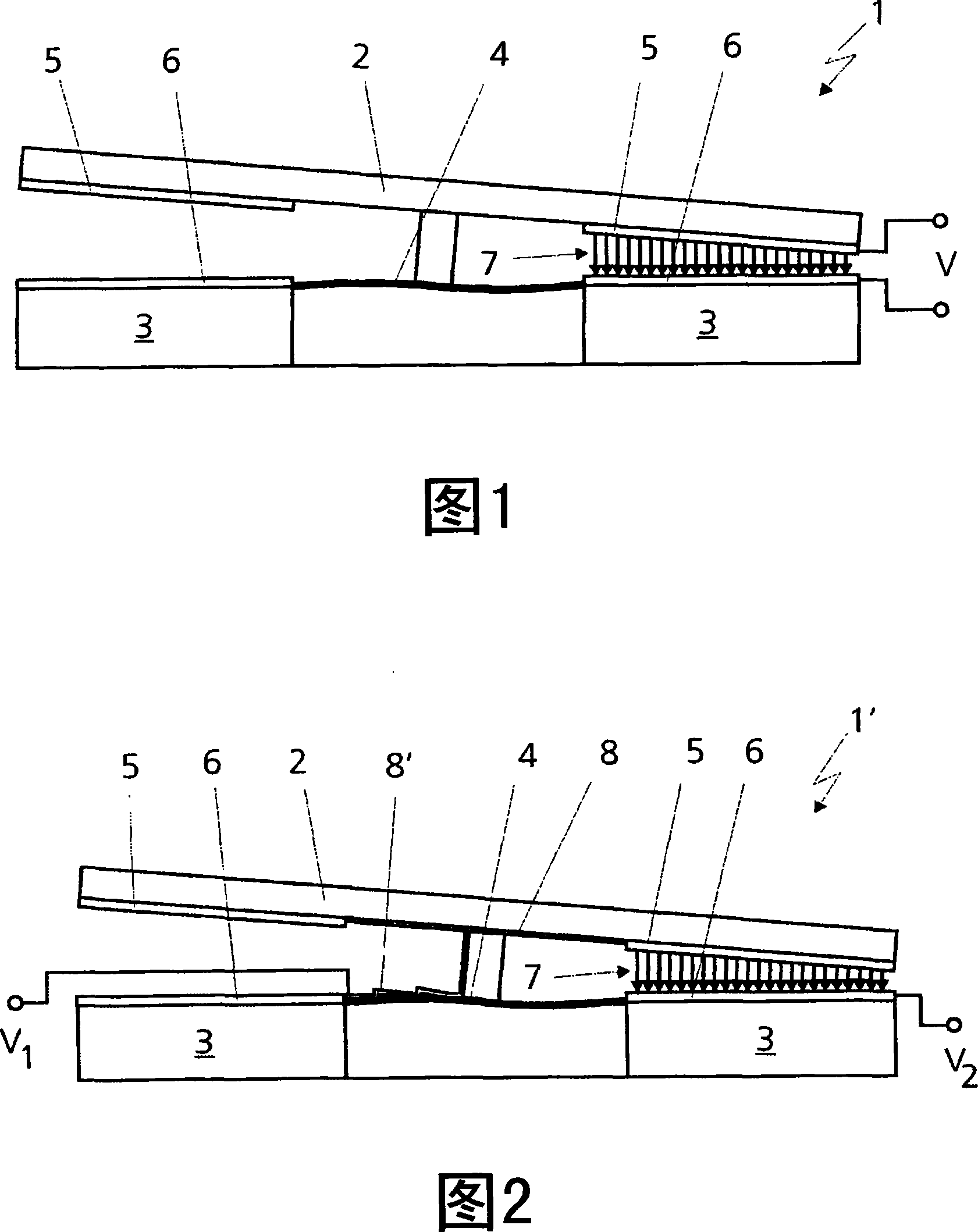 Micro electromechanical device for tilting a body in two degrees of freedom