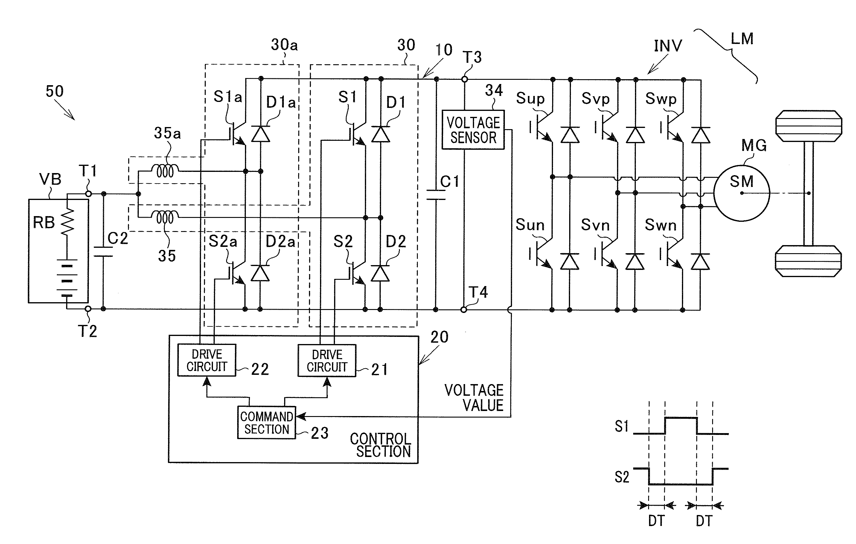 Voltage converter and voltage converter system including voltage converter