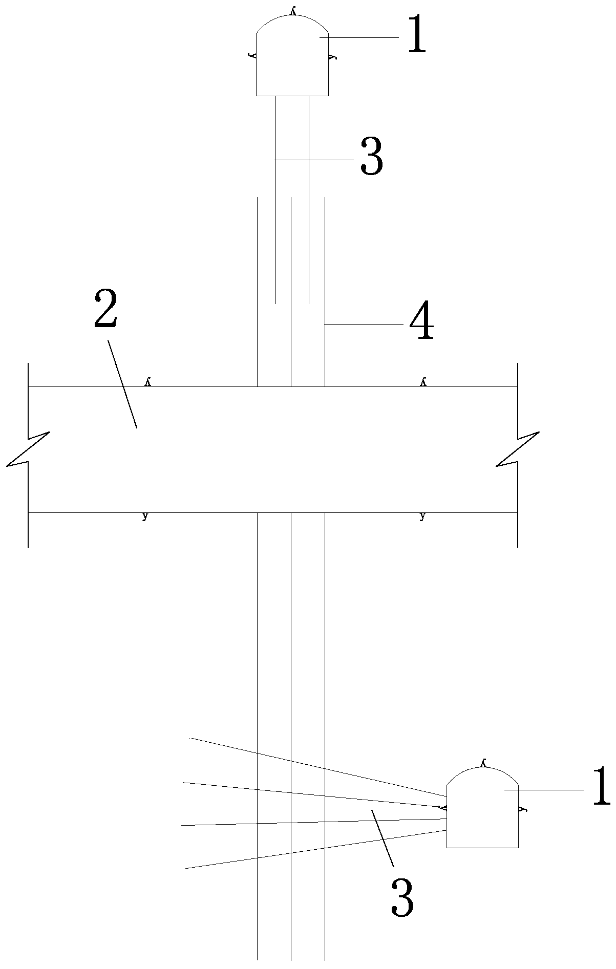 Anti-seepage treatment structure and anti-seepage treatment method for intersected part of grouting curtain and water diversion pipeline