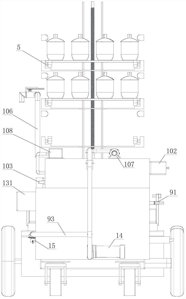 Multifunctional cleaning and tea making all-in-one machine for conference