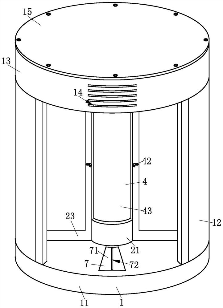 A limitable revolving door for easy cleaning