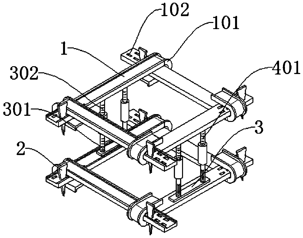 Shaping reinforcing part of square column template