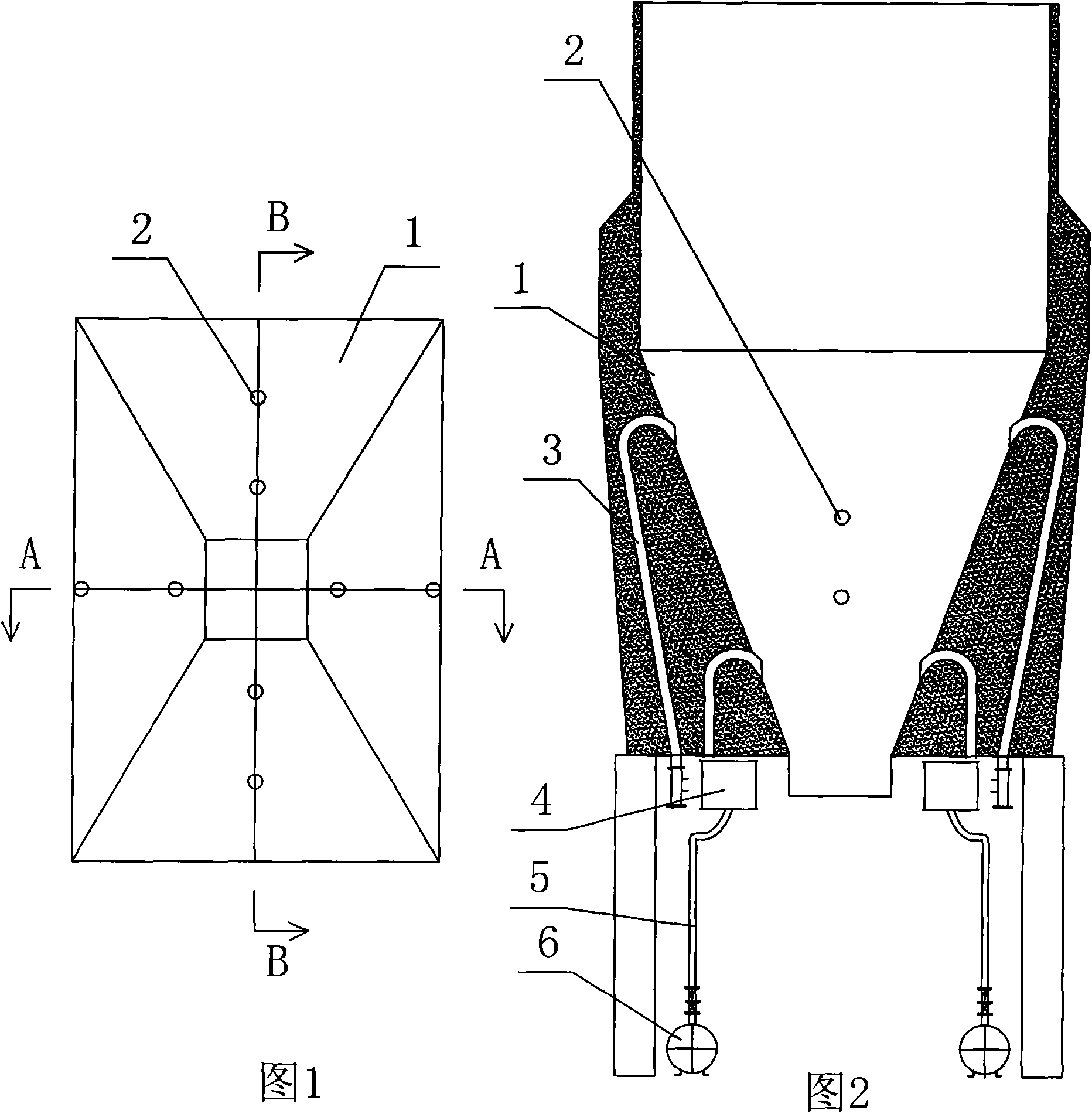 Installation structure of underground air cannon