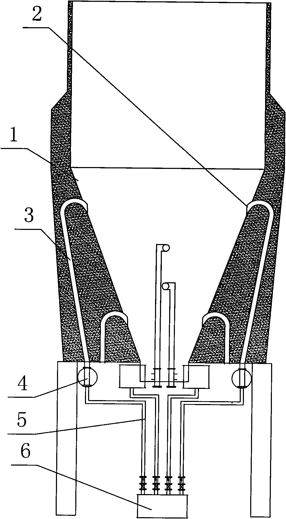 Installation structure of underground air cannon