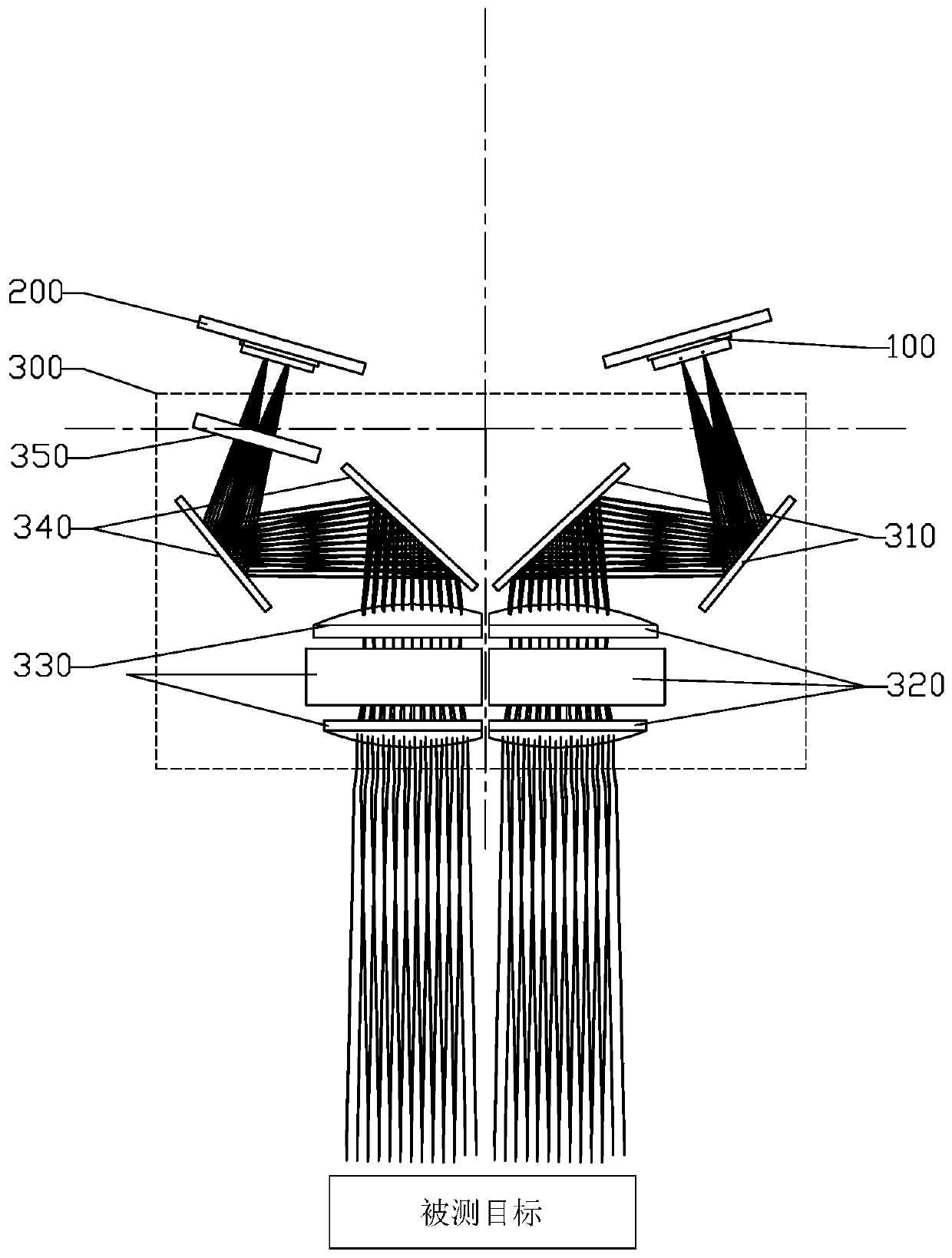 Area array type laser radar optical path system and laser radar