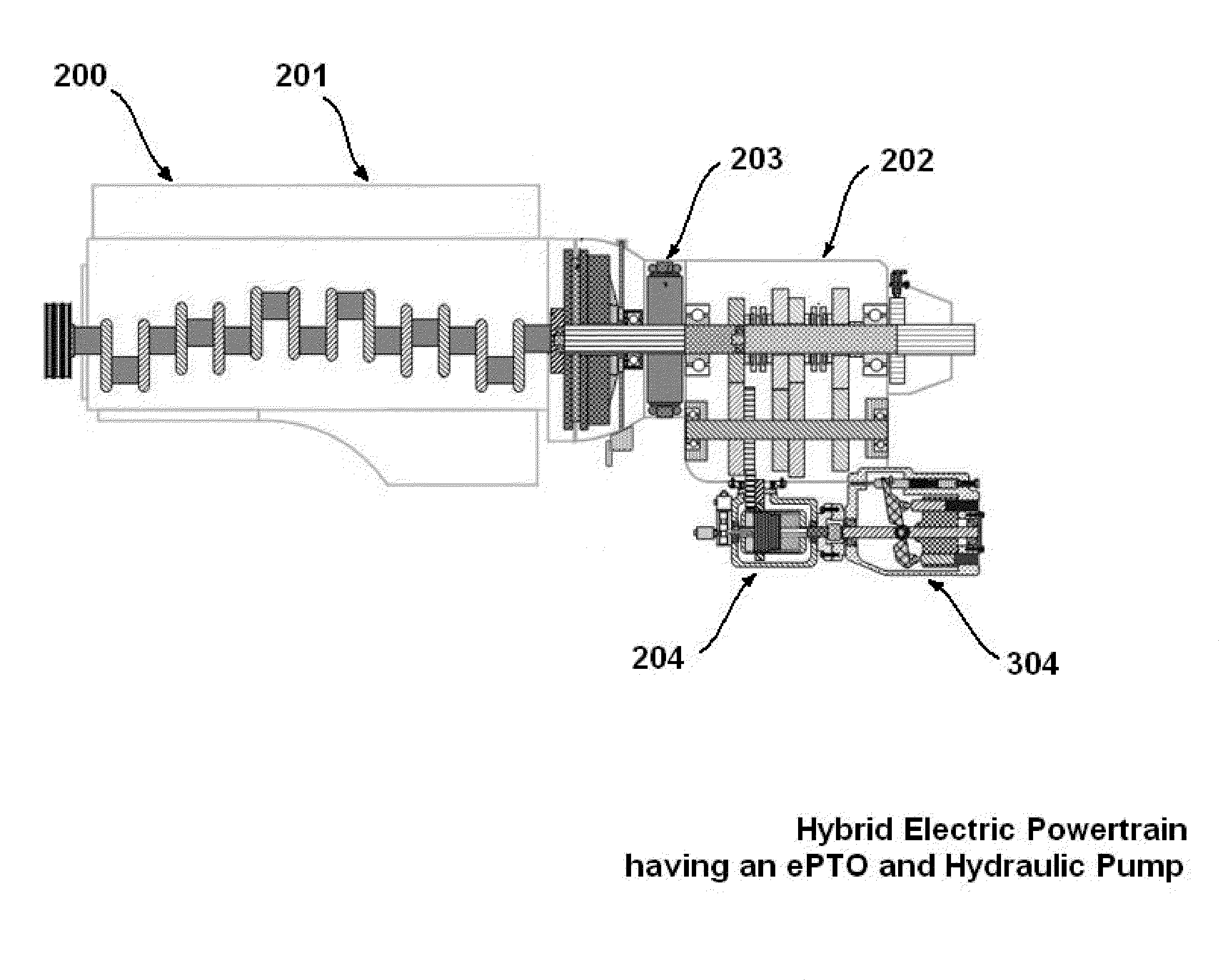 Hybrid Electric Vehicle Traction Motor Driven Power Take-Off Control System