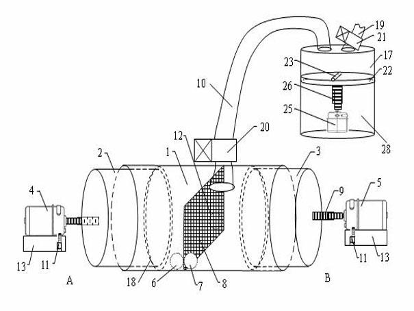 Sample introduction method and sample introduction device for microfluidics detection of fish-farming water environment