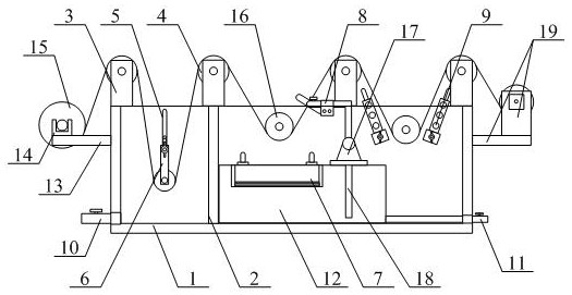 A flushing device for safe protection of textile materials