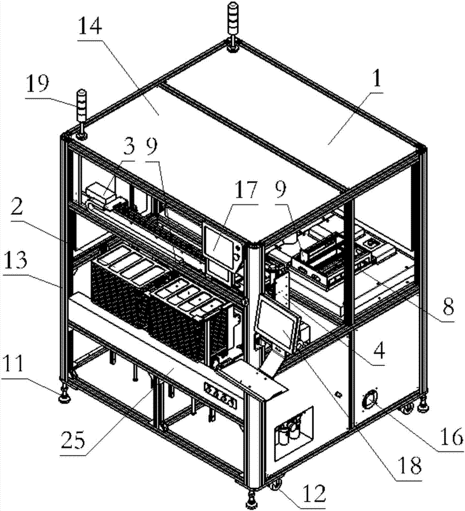 Full-automatic plastic pallet transferring machine