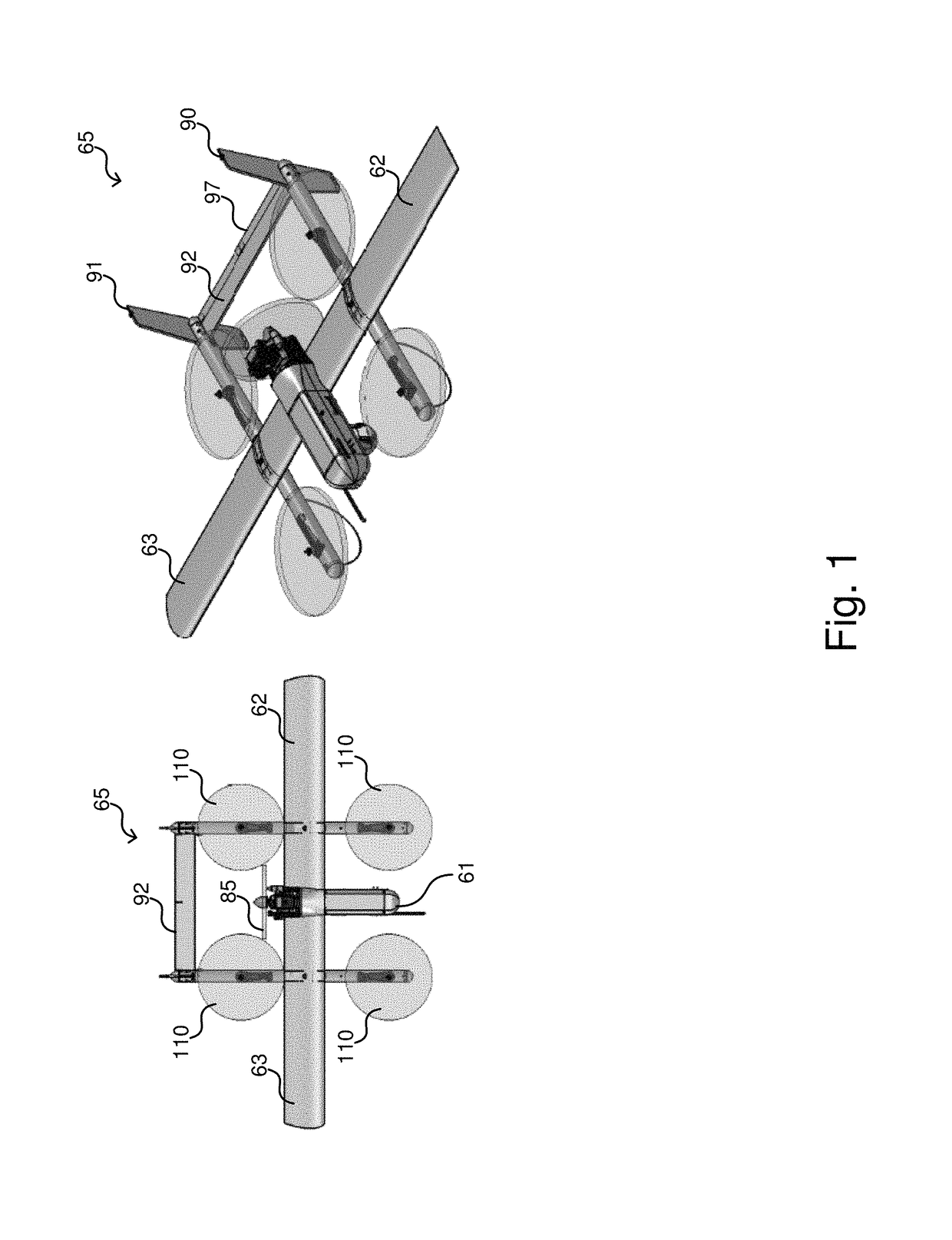 Combined pitch and forward thrust control for unmanned aircraft systems