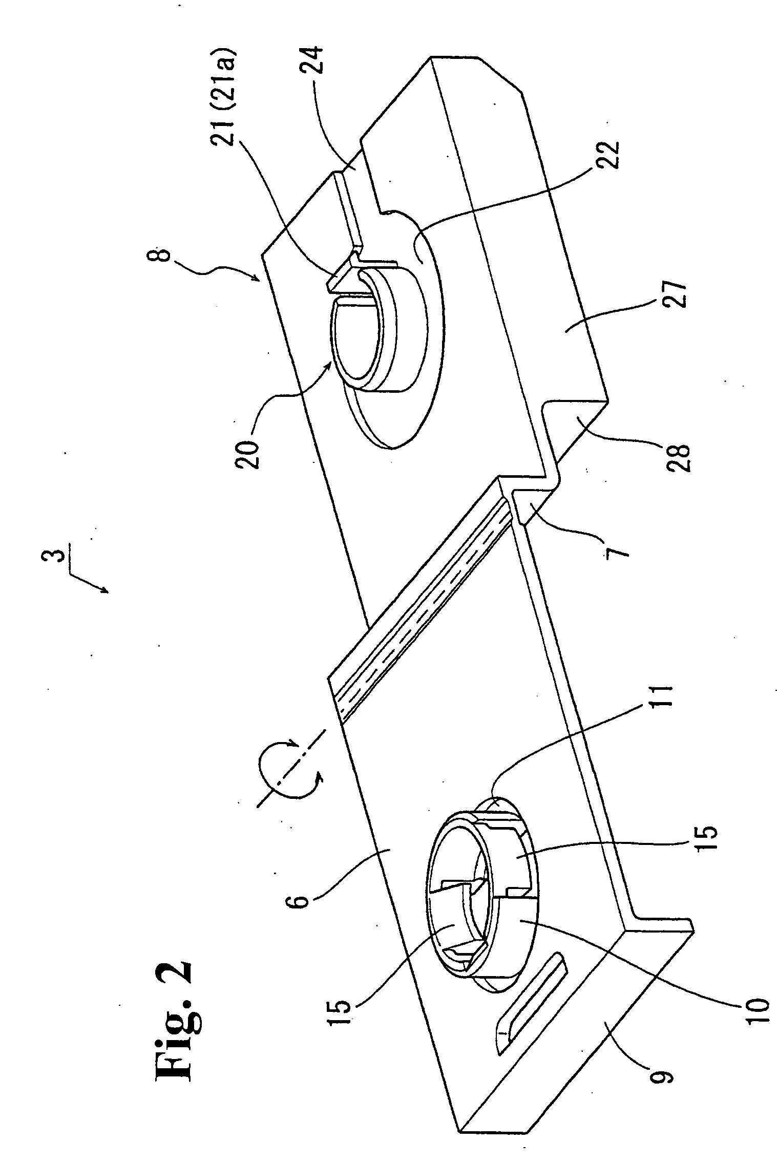 Glass fixing grommet