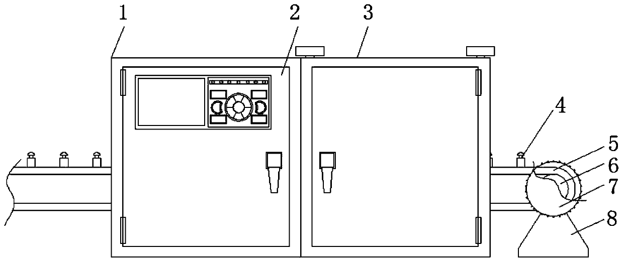 Continuous operating type convenient-locating ironing device for garment production