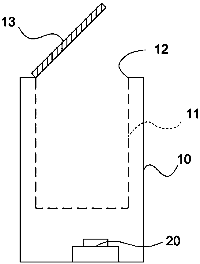 Fluid carrier assembly with inorganically-packaged ultraviolet light emitting diode module