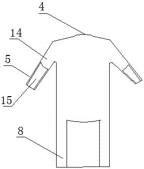 A patient suit for convenient flushing of the perineum