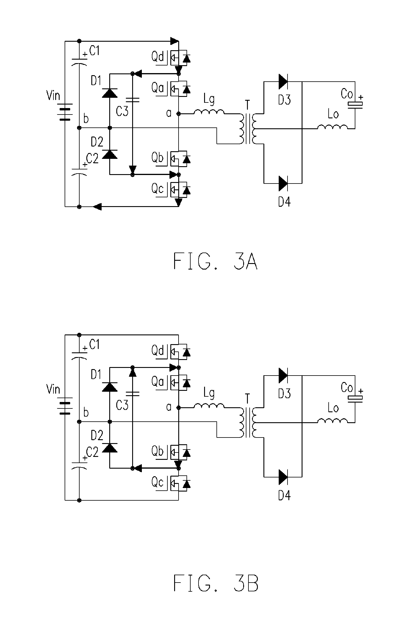 Input stage circuit of three-level dc/dc converter