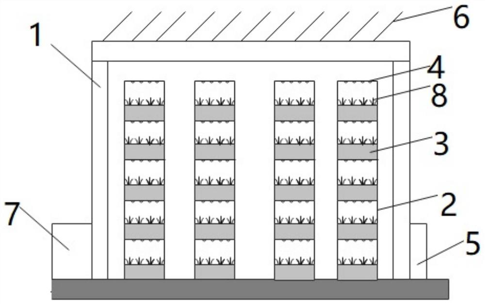 Simple heat insulation house plant factory coupled with photovoltaic power generation system and construction method