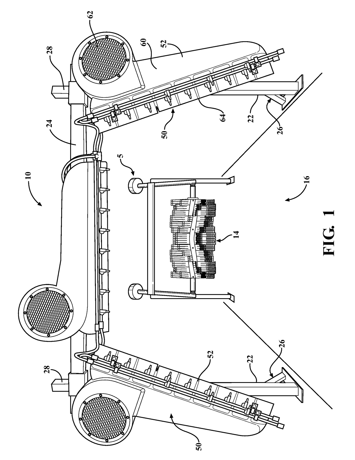 Vehicle treatment apparatus that emits air and water