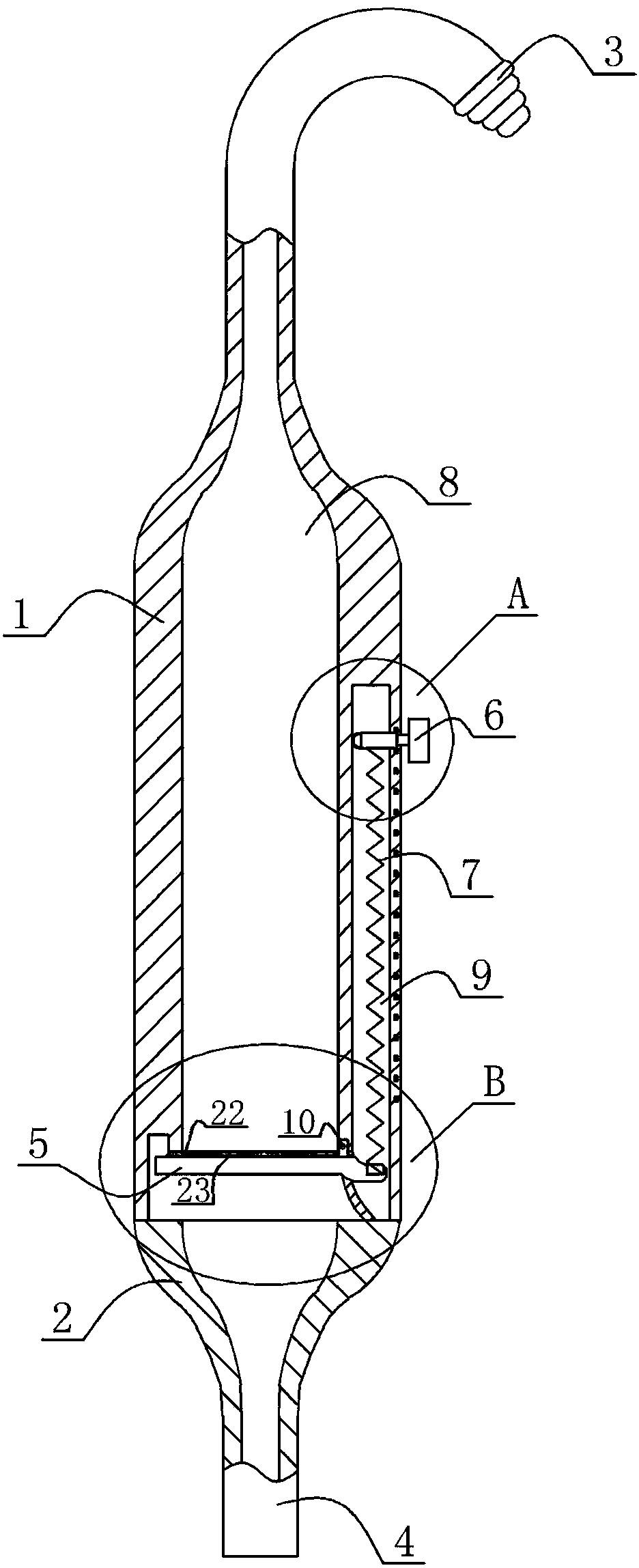 Urethral catheter pressure switch device for exercising micturition ability of patient