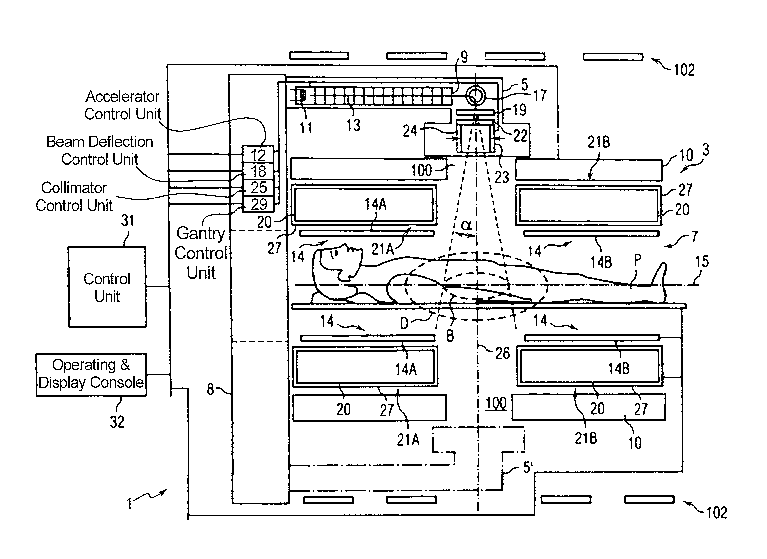 Combined MRI and radiation therapy system