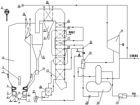 Fluidized bed biomass boiler and system capable of preventing air pre-heater from low-temperature corrosion