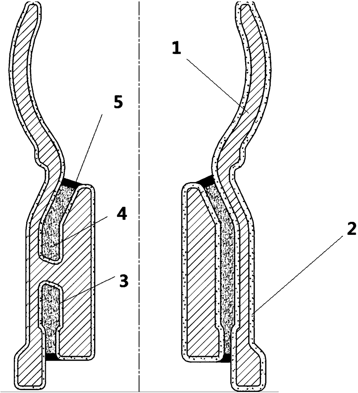 Formwork production process for precision castings with complex deep-groove structures