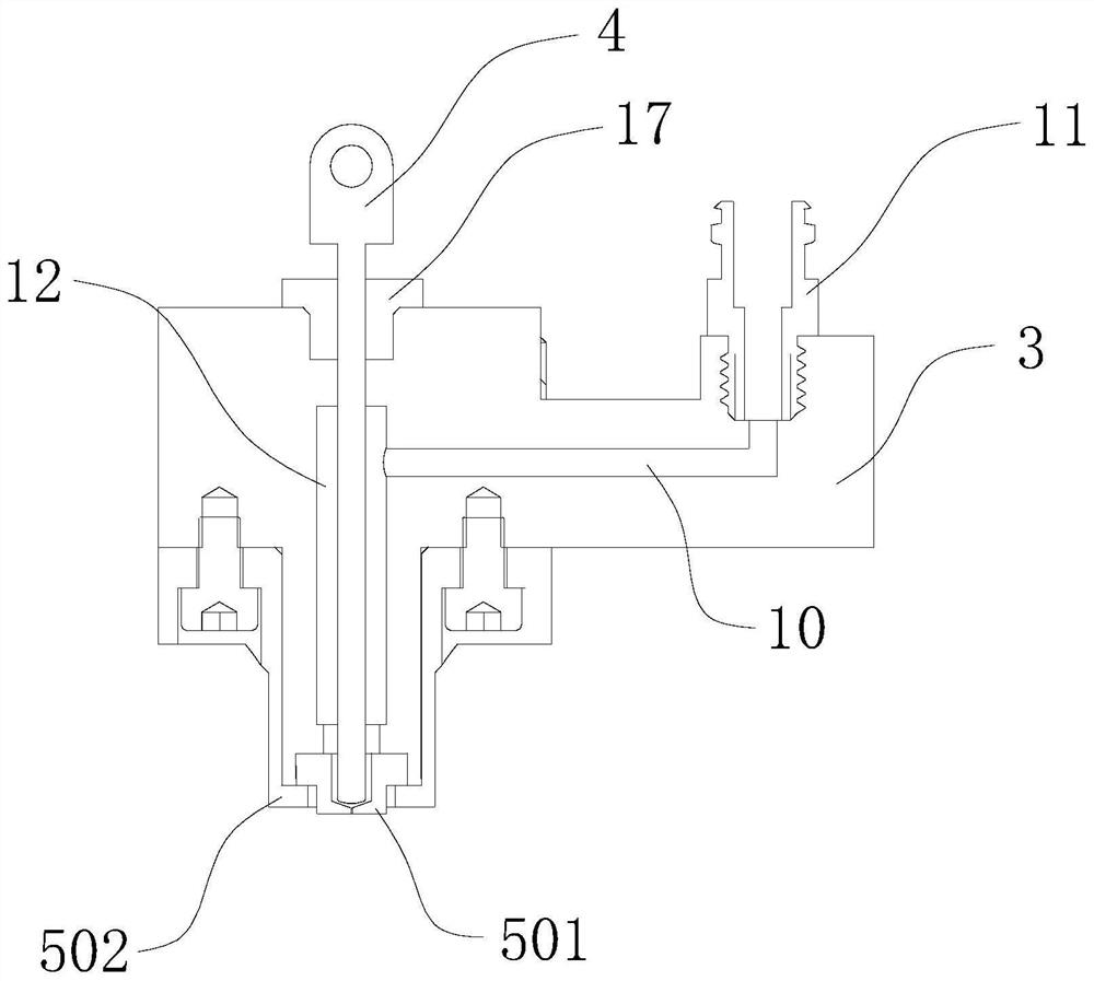 Out-of-cavity flow channel rapid dismounting type piezoelectric injection device and injection method