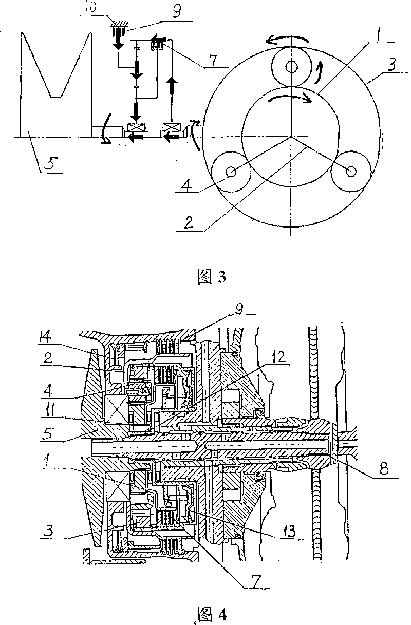 Single planet wheel reversing mechanism