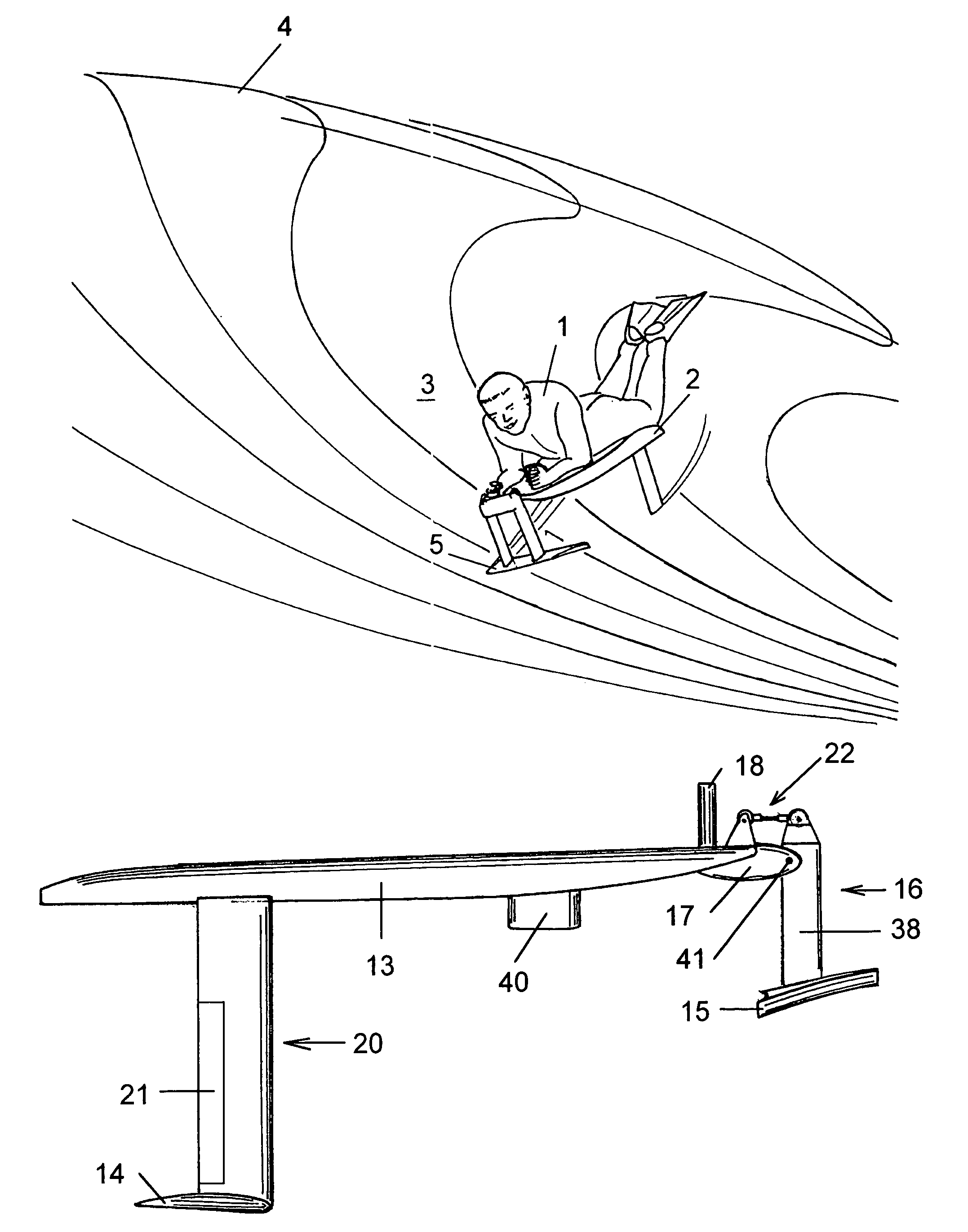 Hydrofoil surfing board