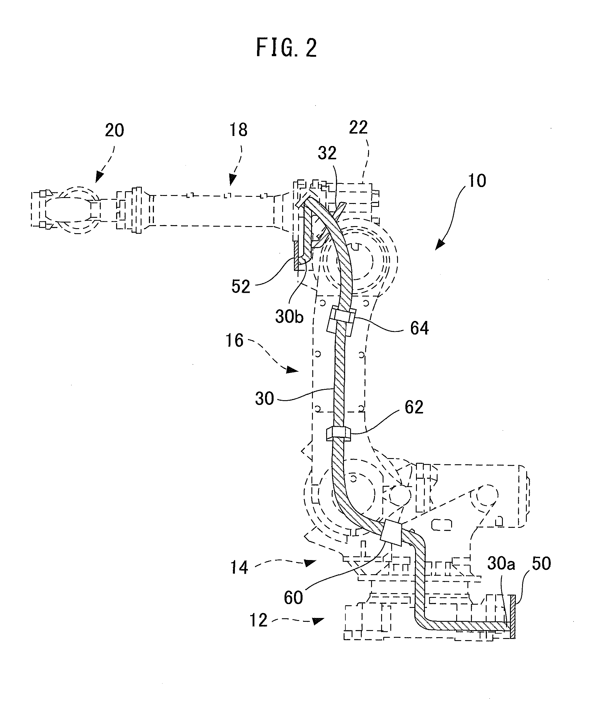 Robot having a line distribution board