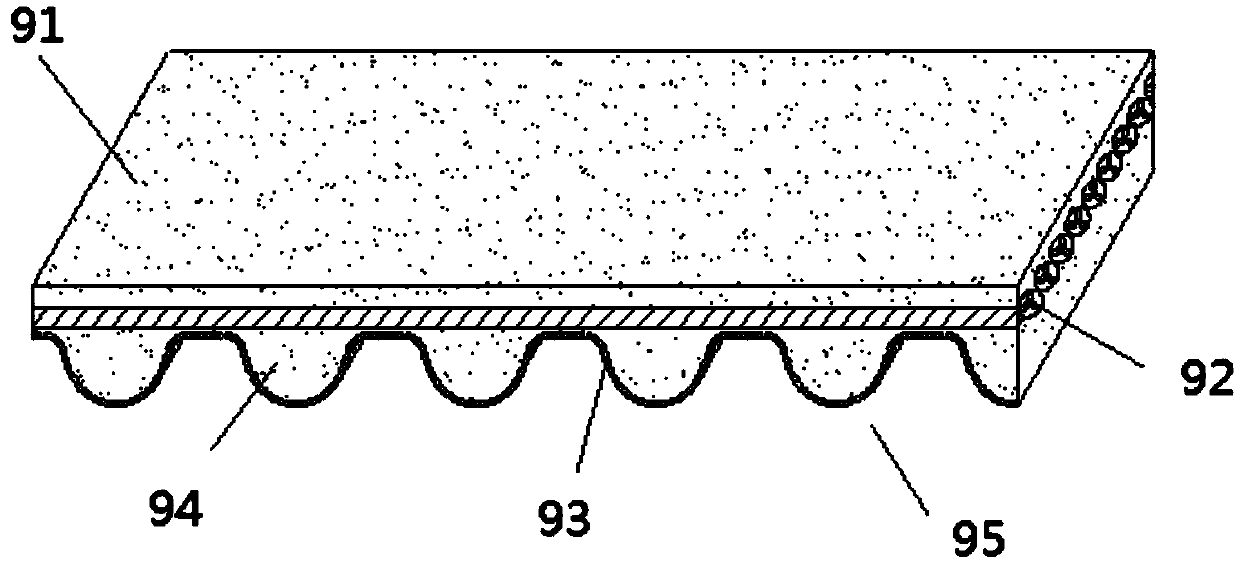 A kind of opening synchronous belt and preparation method thereof