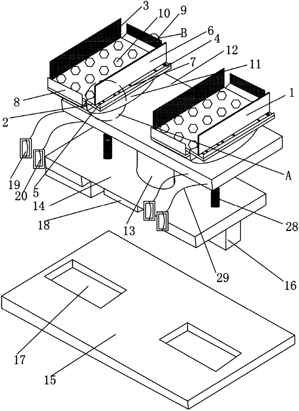 Ankle joint rehabilitation training device with blood circulation promoting function and operating method