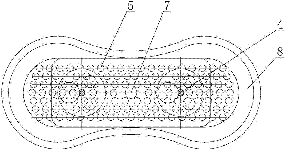 Massage instrument with functions of photodynamic physical therapy and moxa moxibustion