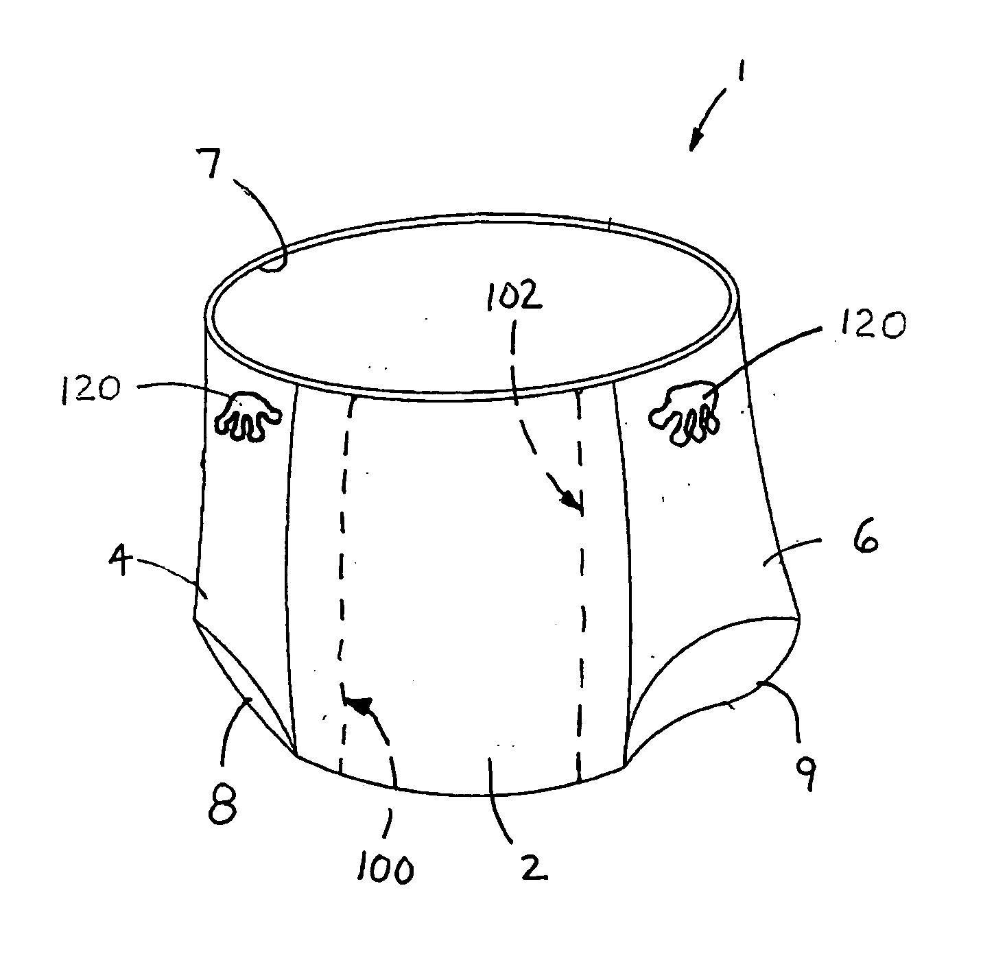 Pull-on wearable article with informational image