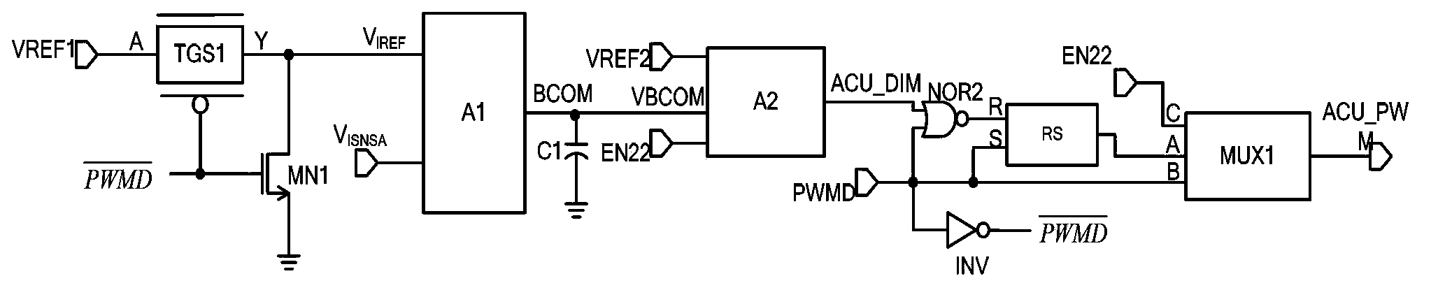 Pulse width modulation (PMW) modulator circuit