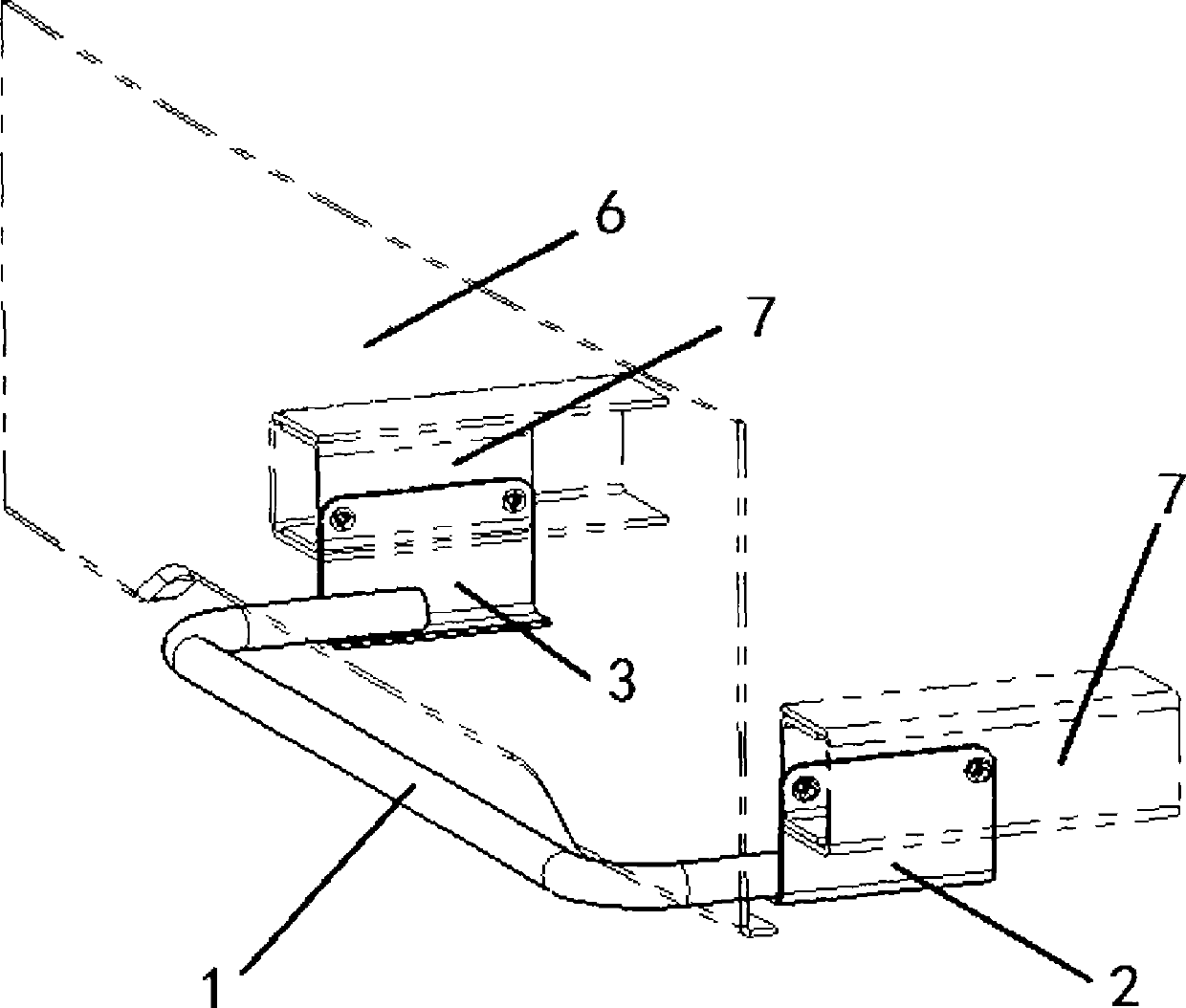 Adjustable front bumper treading mechanism for truck