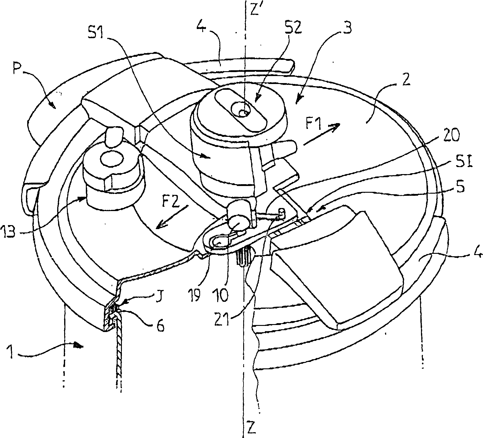 Domestic pressure cooking appliance with improved locking device