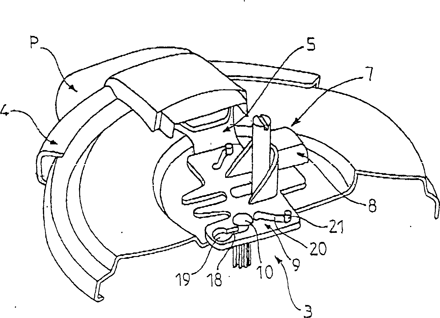 Domestic pressure cooking appliance with improved locking device