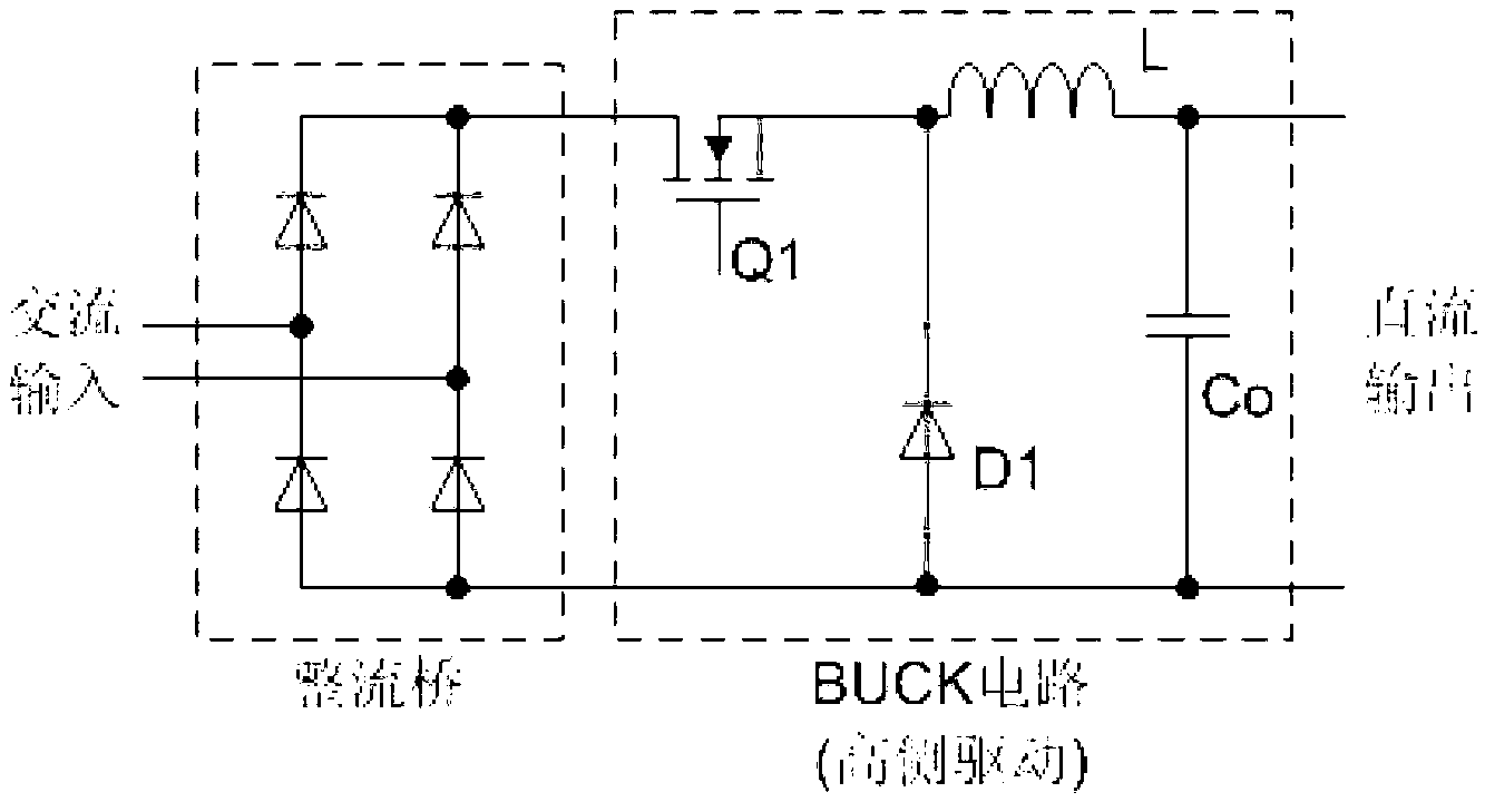 Double-switch voltage reduction type direct current-direct current switching circuit